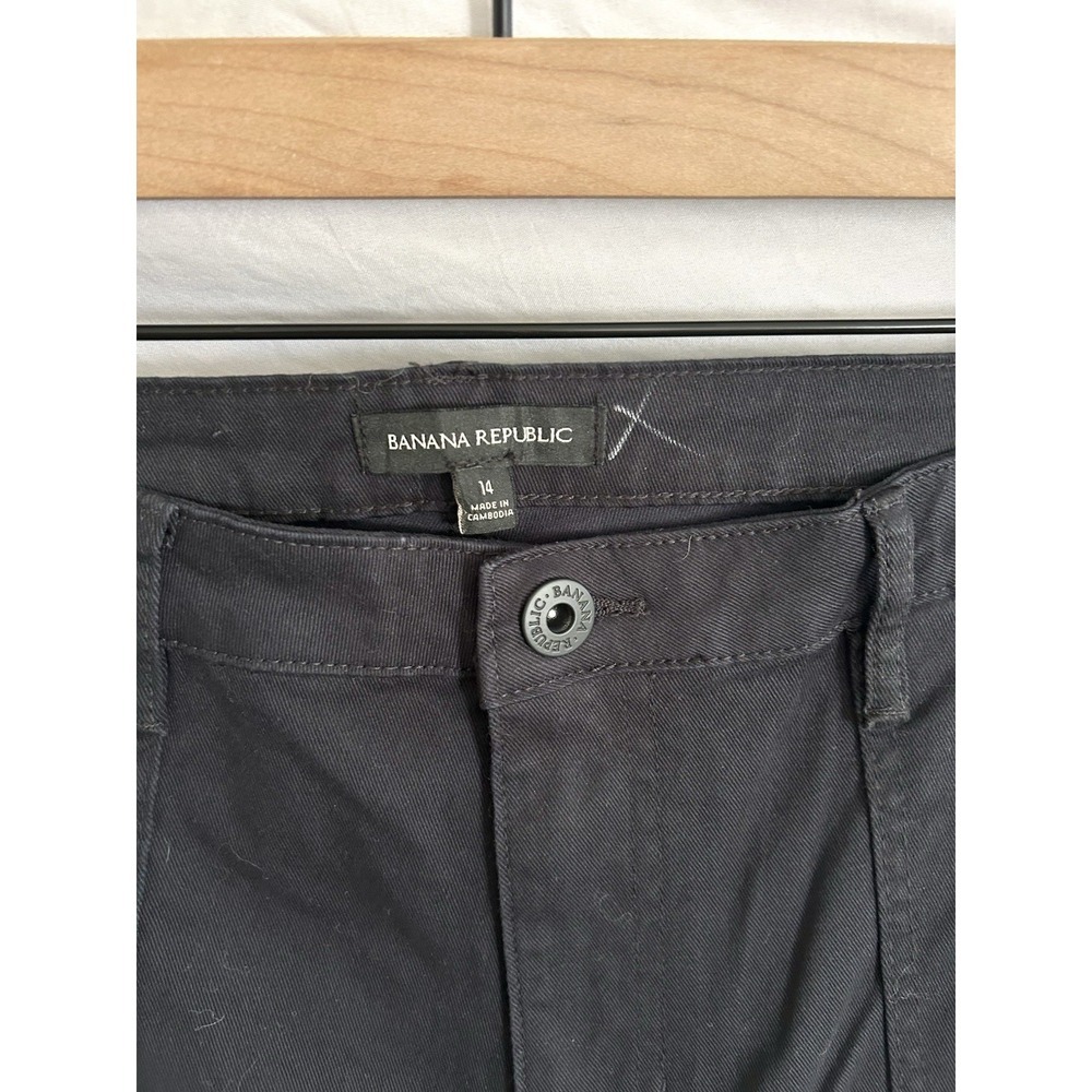 Banana Republic Ladies' High Rise Twill Pants Black Size 14 - Picture 4 of 9